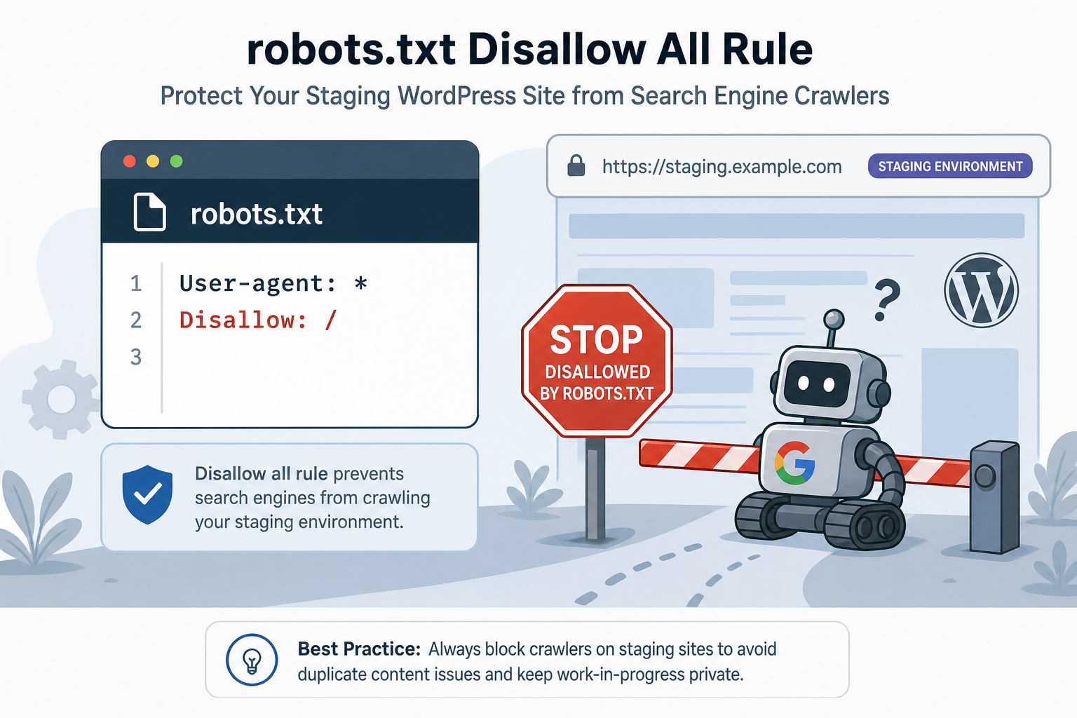 staging environment robots.txt blocking all crawlers